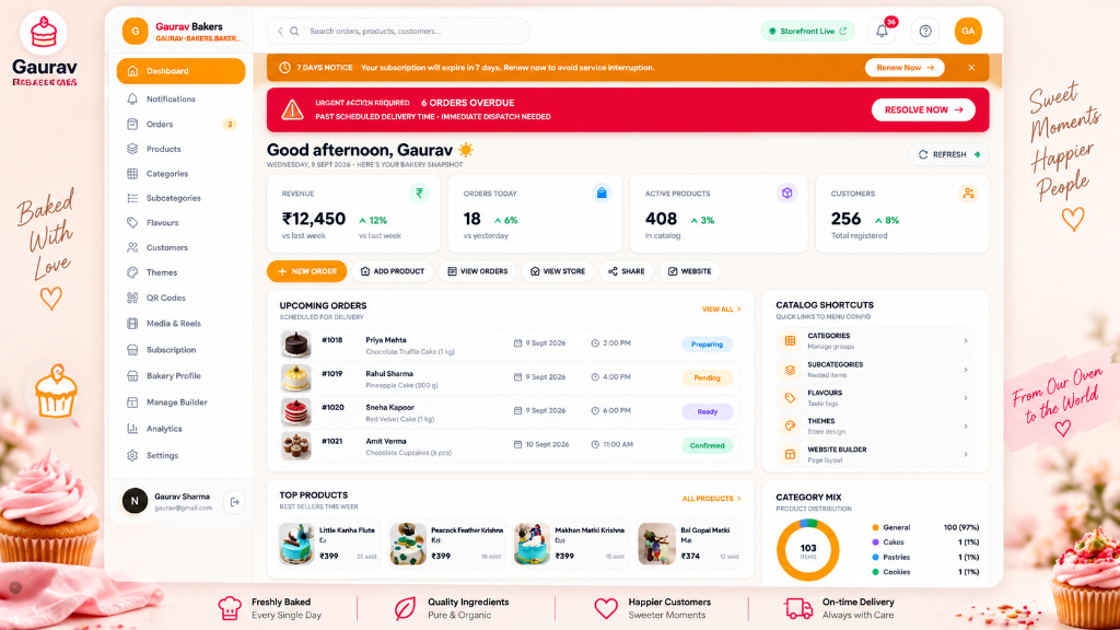 Bakery Analytics & Dashboard Feature Graphic - Bakeroof